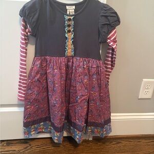 Matilda Jane Grey and Purple Floral Dress - Size 10